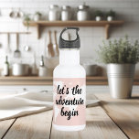 Botella De Agua Pink positivo vamos al mapa mundial de aventuras<br><div class="desc">Pink positivo vamos al mapa mundial de aventuras</div>