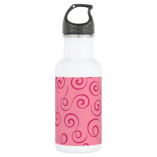 Botella De Agua Pink Swirls (Anverso)