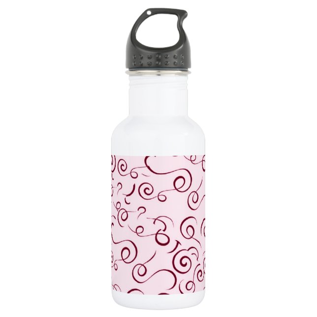 Botella De Agua Pink Swirls (Anverso)
