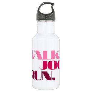 Botella De Agua PINK WALK JOG RUN (fuente CHUNKY)