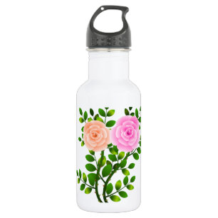 Botella De Agua Pink Yellow Roses