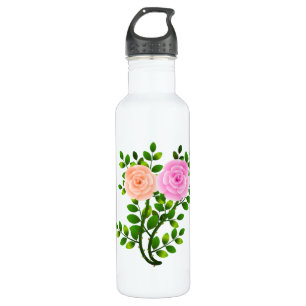 Botella De Agua Pink Yellow Roses