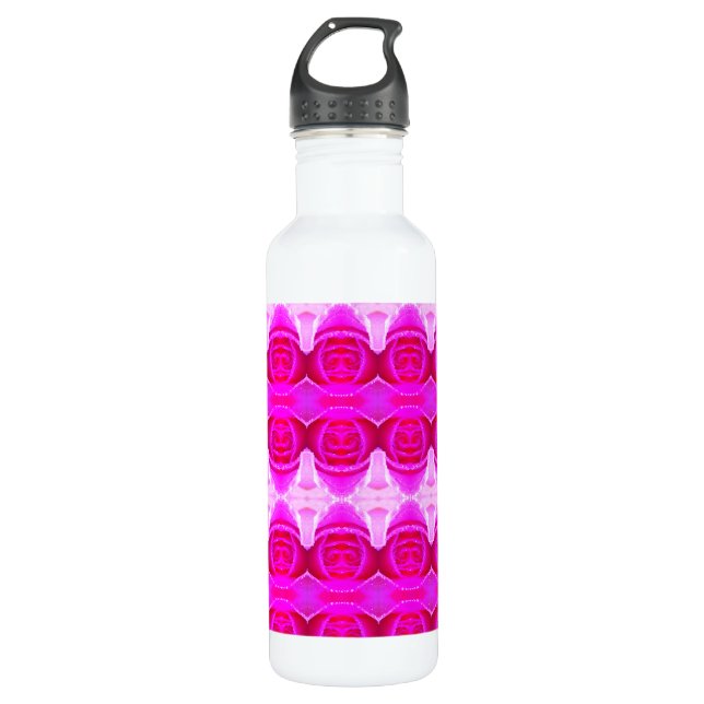 Botella De Agua Pinkey Rosa Ikat (Anverso)