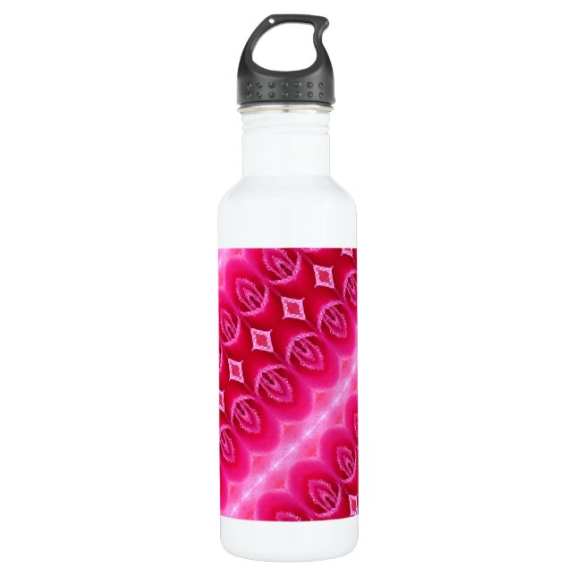 Botella De Agua Pinkey Rosa Ikat Zen (Anverso)