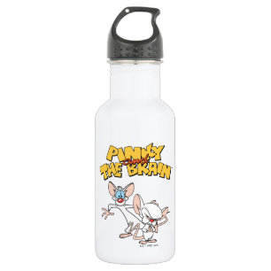 Botella De Agua Pinky y el cerebro   Mostrar logotipo