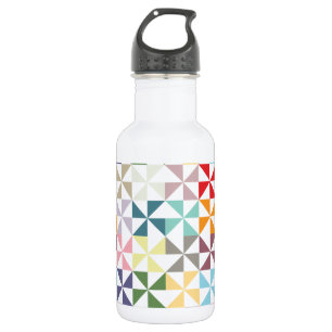 Botella De Agua Pinnillo geométrico colorido