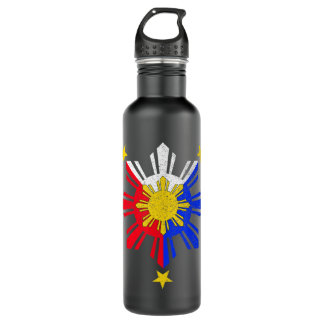 Botella De Agua Pinoy Filipino Bandera Filipina Sun.png