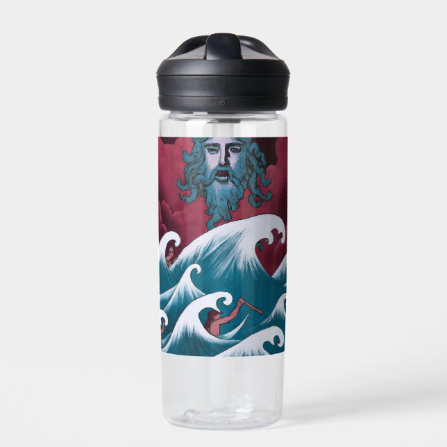 Botella De Agua Pintura de aceite de Crimson Neptune (Delante)