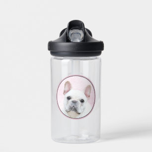 Botella De Agua Pintura de Bulldog Francés (Crema/Blanco) - Arte d