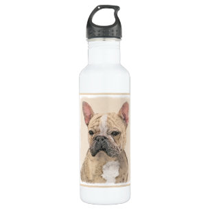 Botella De Agua Pintura de Bulldog francés (Sable) - Cuto original