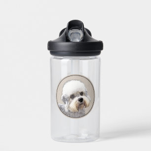 Botella De Agua Pintura de Terrier Dandie Dinmont Arte Original de