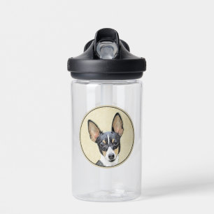 Botella De Agua Pintura de Toy Fox Terrier - Arte de perro origina