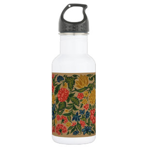 Botella De Agua Pintura del Jardín del Diseñador Floral Vintage