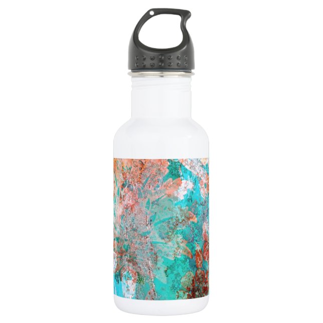 Botella De Agua Pintura floral (Anverso)