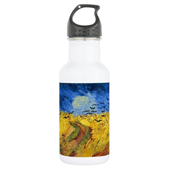 Botella De Agua Pintura impresionista de Van Gogh Wheat Fields (Anverso)