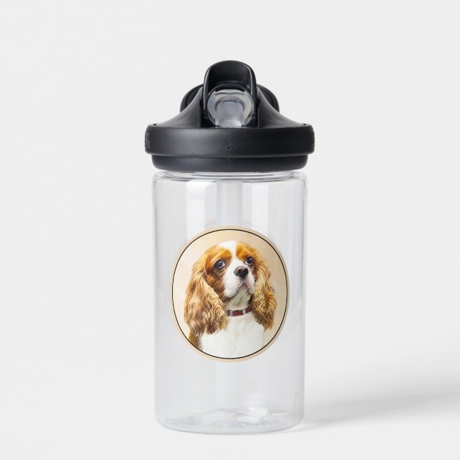 Botella De Agua Pintura original de Cavalier King Charles Spaniel (Delante)