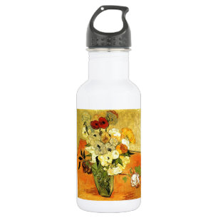 Botella De Agua Pintura Van Gogh Flores De Flores Extrañas