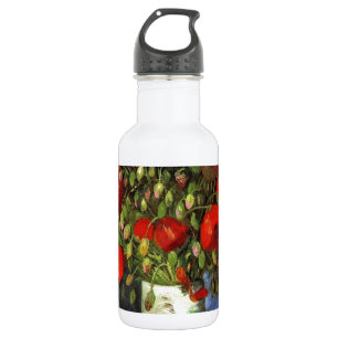Botella De Agua Pintura Vintage De Van Gogh Flores Florero Floraci