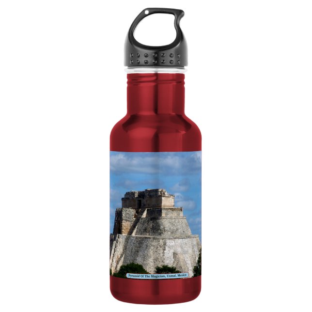Botella De Agua Pirámide Del Mago, Uxmal, México (Anverso)