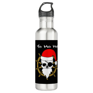 Botella De Agua Piratas navidades en camiseta
