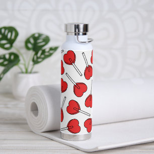 Botella De Agua Piruetas Rojas, Piruetas de Corazón, Patrón de Pir