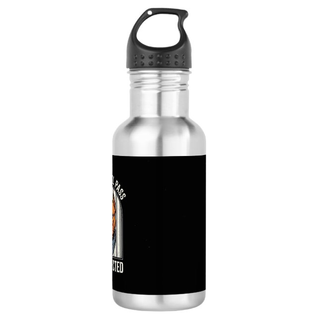 Botella De Agua Pitbull Patriótico Perro Guardián (Anverso)