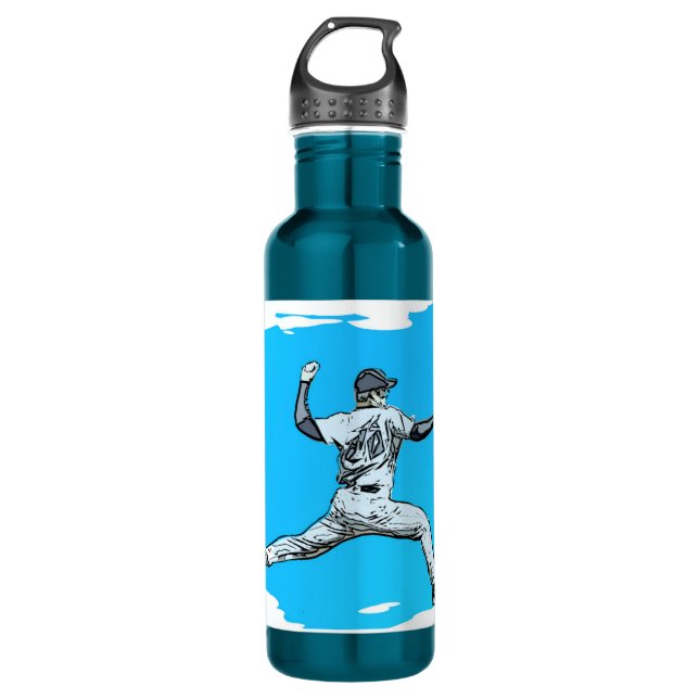 Botella De Agua Pitcher de Béisbol Fastball (Anverso)