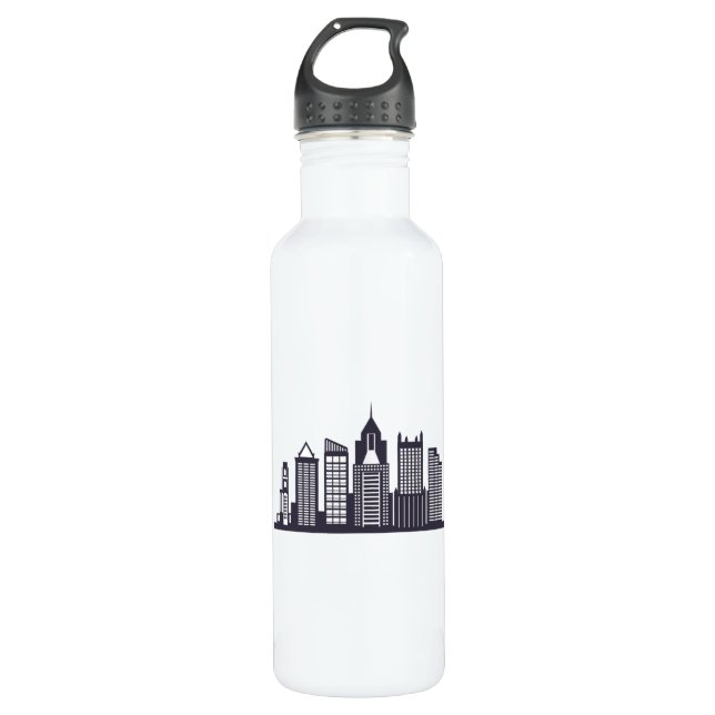 Botella De Agua Pittsburgh Skyline (Anverso)