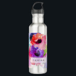 Botella De Agua PixDezines Floral/acuarela/Rosa de agua<br><div class="desc">PixDezines rosa de agua acuosa floral. Todos los archivos de imagen son ajustables. Para ver más de nuestra floral acuarela,  copie y pegue esta URL: www.zazzle.com/pixdezines watercolor floral bottles?rf=238024746523913220 Copyright © 2015-2016 PixDezines.com™ y PixDezines™ en Zazzle.com. Todos Los Derechos Reservados.</div>