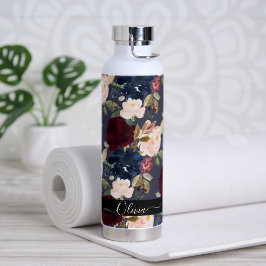Botella De Agua PixDezines Flores de color de agua fondo DIY