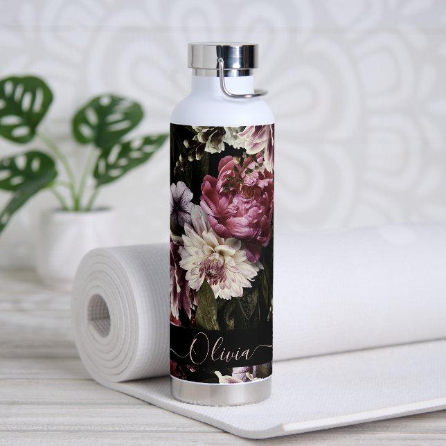 Botella De Agua PixDezines Fondo para el DIY Botánico (Yoga)