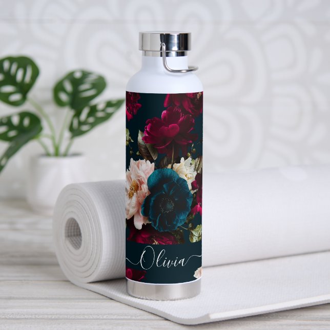 Botella De Agua PixDezines Fondo para el DIY Botánico (Yoga)