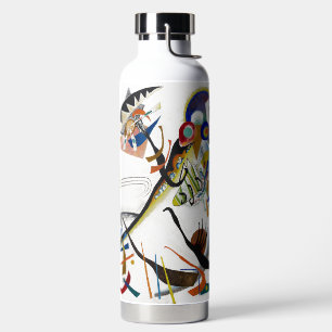Botella De Agua PixDezines Kandinsky 1921 Segmentos Azules Abstrac