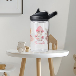 Botella De Agua Pixie de jardín floral de hadas mágicas personaliz