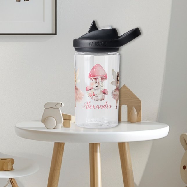Botella De Agua Pixie de jardín floral de hadas mágicas personaliz (Subido por el creador)