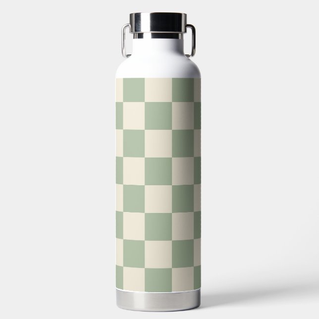 Botella De Agua Pizarra verde y blanco desactivado (Delantero)