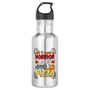 Botella De Agua Pizza de Película de Terror Halloween Calabaza Crá