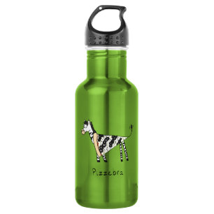 Botella De Agua Pizza Funny Kids Zebra