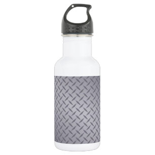 Botella De Agua Placa de diamante gris de acero