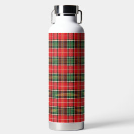 Botella De Agua Plaid de Navidad Tradicional