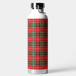 Botella De Agua Plaid de Navidad Tradicional