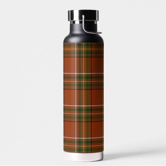 Botella De Agua Plaid de Tierra Marrón Tartán (Izquierdo)