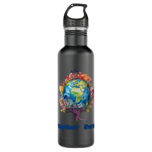 Botella De Agua Planeta Madre Tierra Exuberante