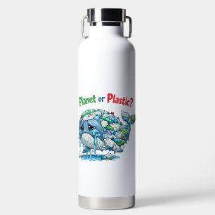 Botella De Agua ¿Planeta o Plástico? Salva la Ballena del Océano.
