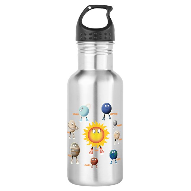 Botella De Agua Planetas y El Sistema Solar (Anverso)