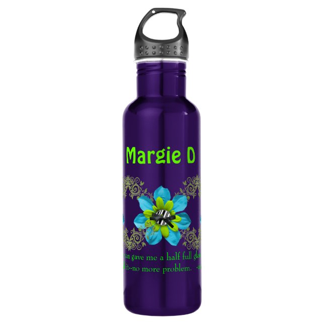 Botella De Agua Plantilla de diseñador personalizada (Anverso)