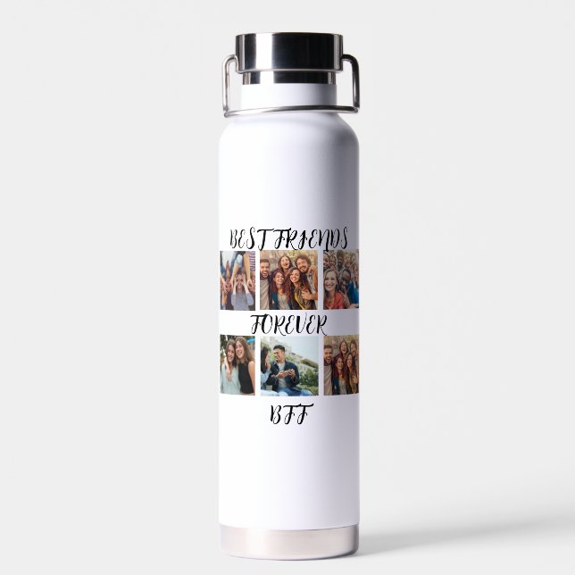 Botella De Agua Plantilla de fotografía personalizada "Best Friend (Atrás)