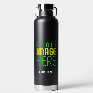 BOTELLA DE AGUA PLANTILLA DE TEXTO DE IMAGEN NEGRA SENCILLA EDITAB