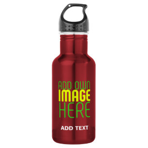 BOTELLA DE AGUA PLANTILLA DE TEXTO DE IMAGEN ROJA SIMPLE EDITABLE