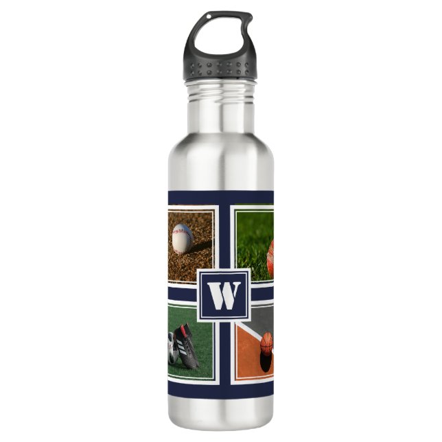 Botella De Agua Plantilla Personalizado de BALLS DEPORTIVA persona (Anverso)